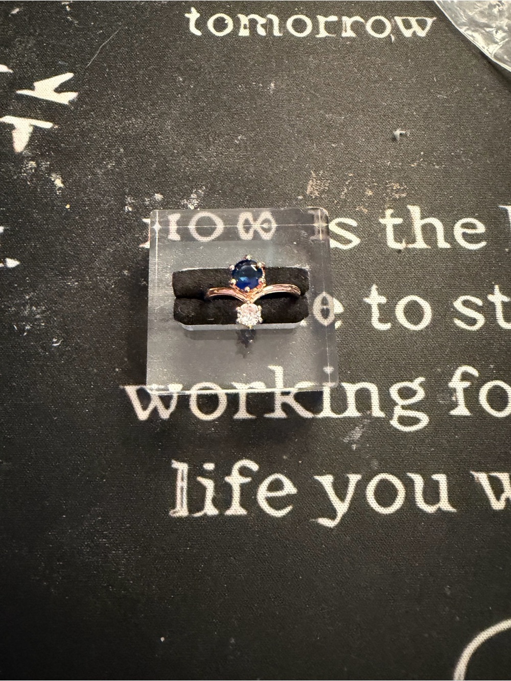Blue Sapphire and Diamond Accent Women's Ring - Timeless Elegance